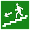 Знак Направление к эвакуационному выходу по лестнице вниз