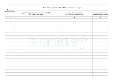 Журнал ежедневного (ежесменного) осмотра ГНС, ГНП внутренняя часть