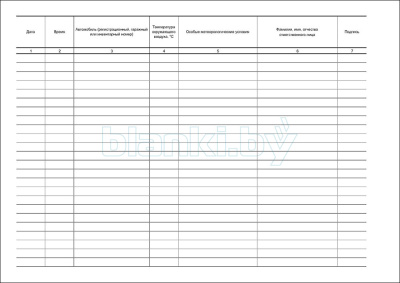 Журнал регистрации результатов измерений температуры окружающего воздуха внутренняя часть