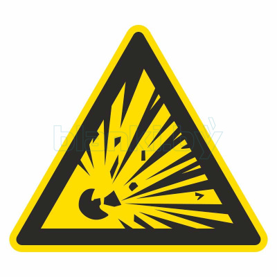 Знак Взрывоопасно