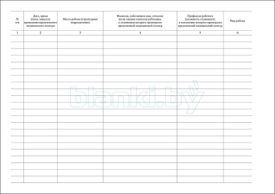 Журнал предсменного медицинского осмотра работников внутренняя часть