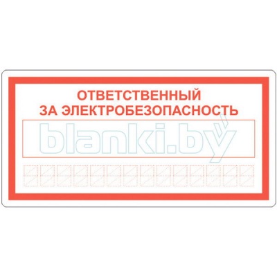 Знак Ответственный за электробезопасность